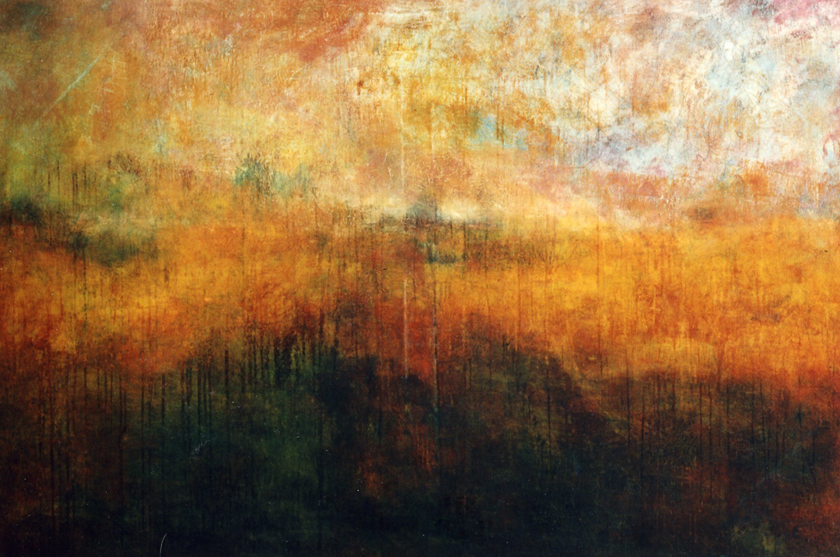 “October Plain” 1990 (oil on canvas, 48 x 72") Private collection.